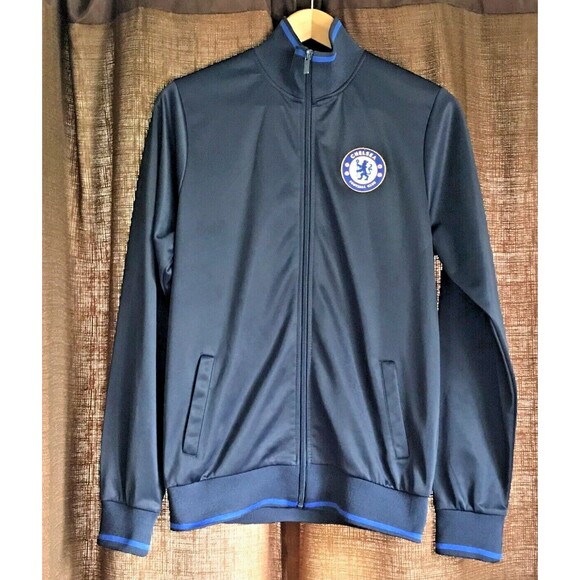 Chelsea FC Warmup Track Jacket Size S Small Full Zipper Football Soccer Stained - Picture 1 of 13